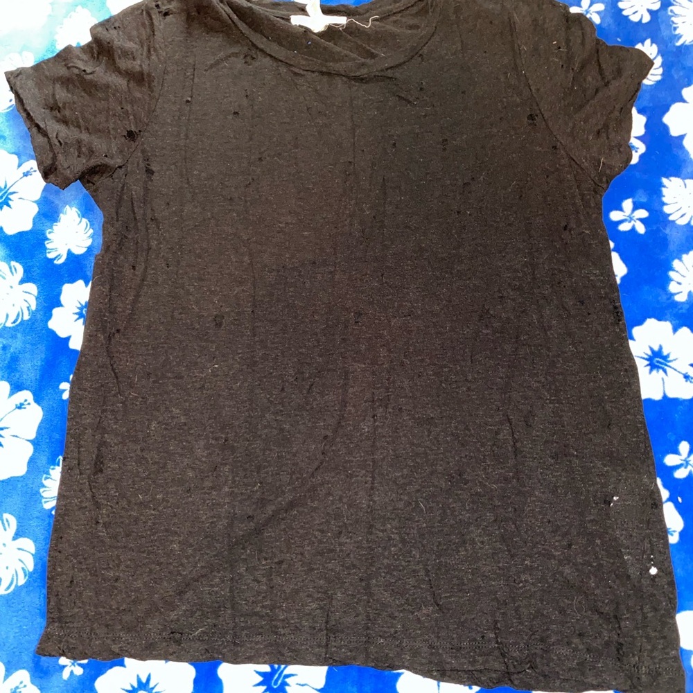 Forever 21 Black Relaxed Short Sleeve Tee